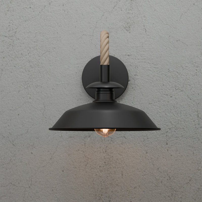 Mairead Candle Wall Light, Black, No
