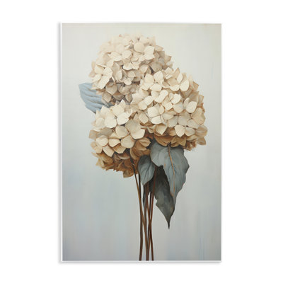 Art mural rétro sur fleur d'hortensia par Petals Prints Design
