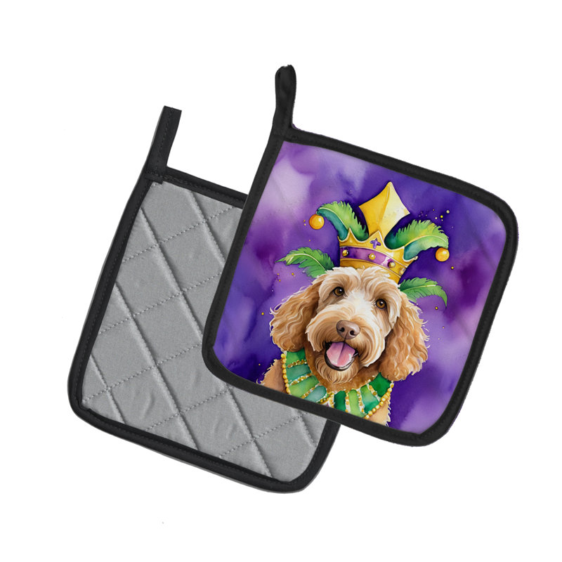 Paire de poignées Labradoodle King of Mardi Gras