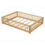 Lit plateforme au plancher avec clôture et porte-734575710-734575704