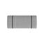 Banc, base en métal noir, boucle et fil gris, similicuir, 46 po