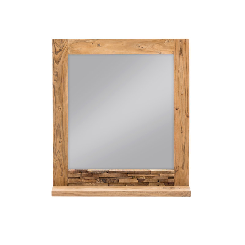 Waller Flat Wall Mirror with Shelves