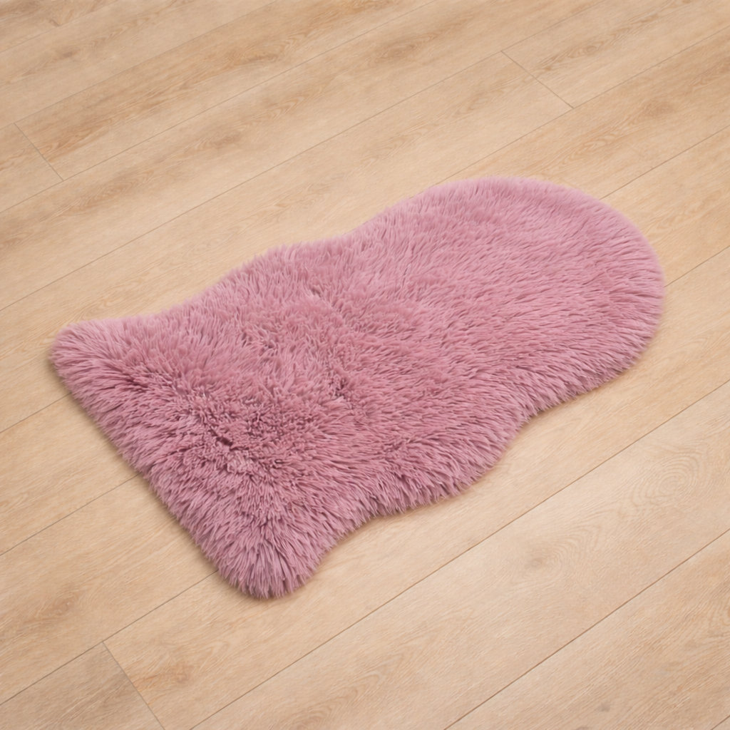 Oval Solid Colour Sheepskin 60cm X 110cm Area Rug