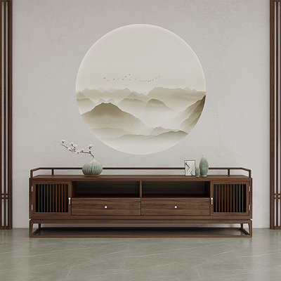 Neo-Chinese Style simple storage cabinet TV stand