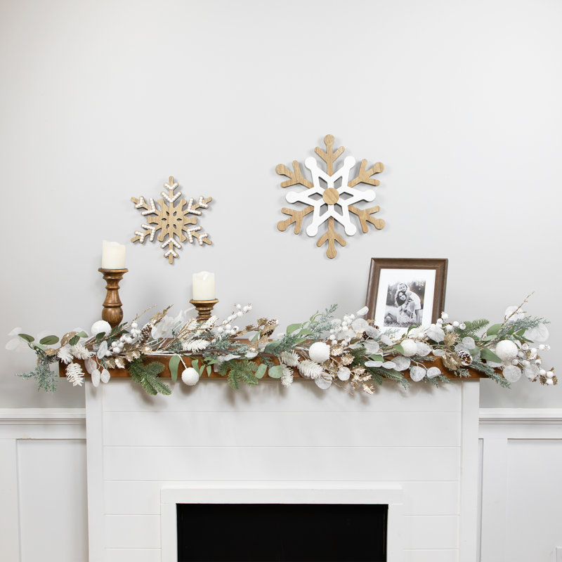 Mixed Winter Foliage Artificial Christmas Garland- 6' X 8" - Unlit