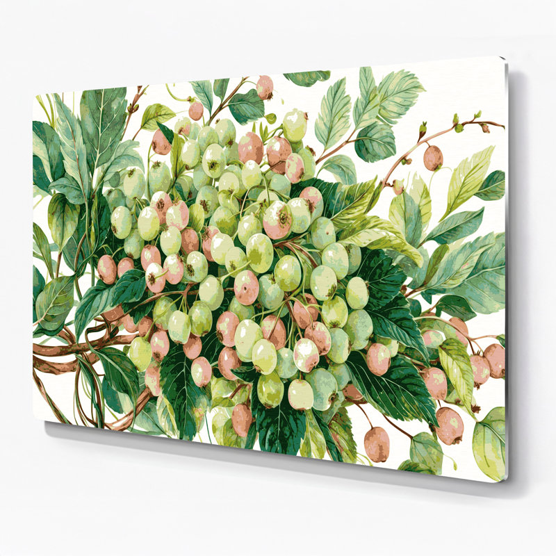 Art mural en métal «Fruit gooseberry», H 11 po x l 14 po