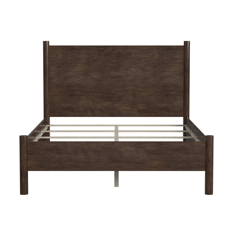 Lennon Rounded Leg Bed, Queen, Dark Brown