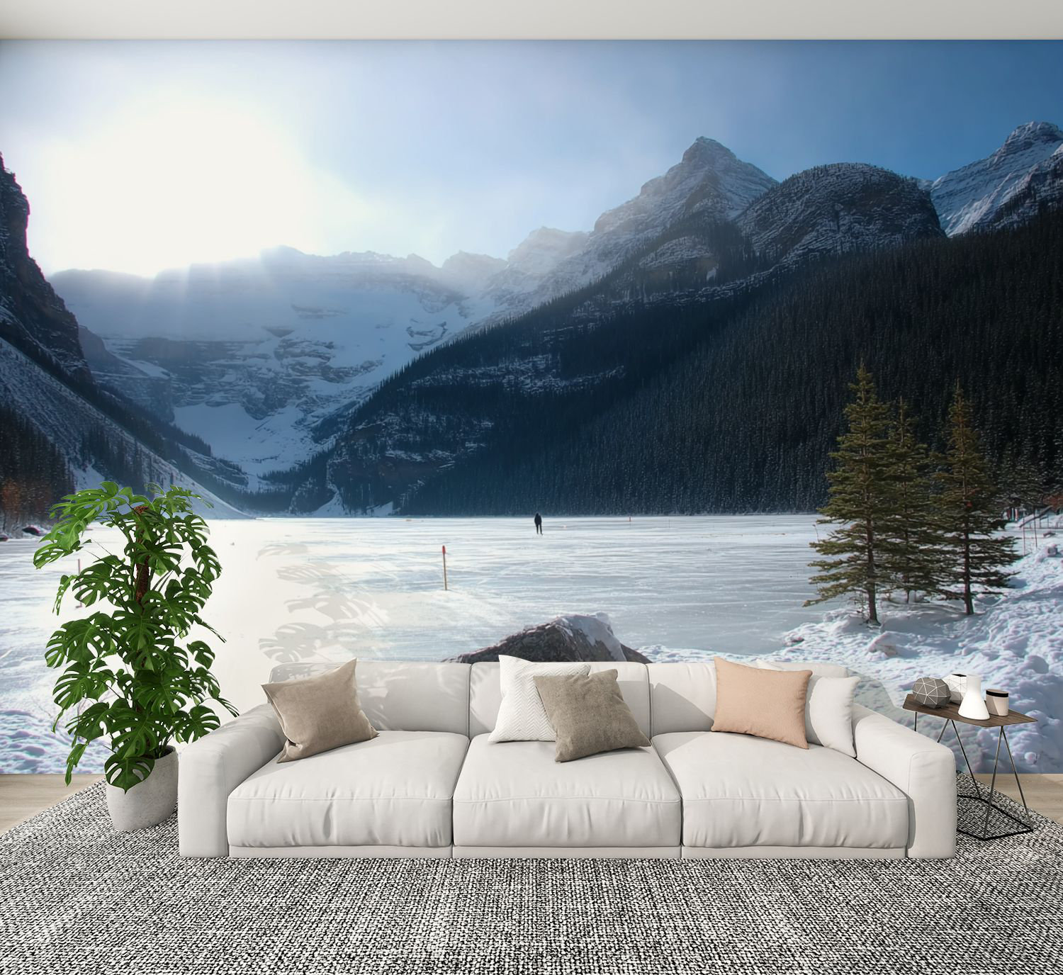 Red Barrel Studio Peel and Stick Wallpaper Hockey Mountains Wall Murals ...