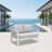 50" All-Weather Aluminum Patio Loveseat sofa with Thick Cushions