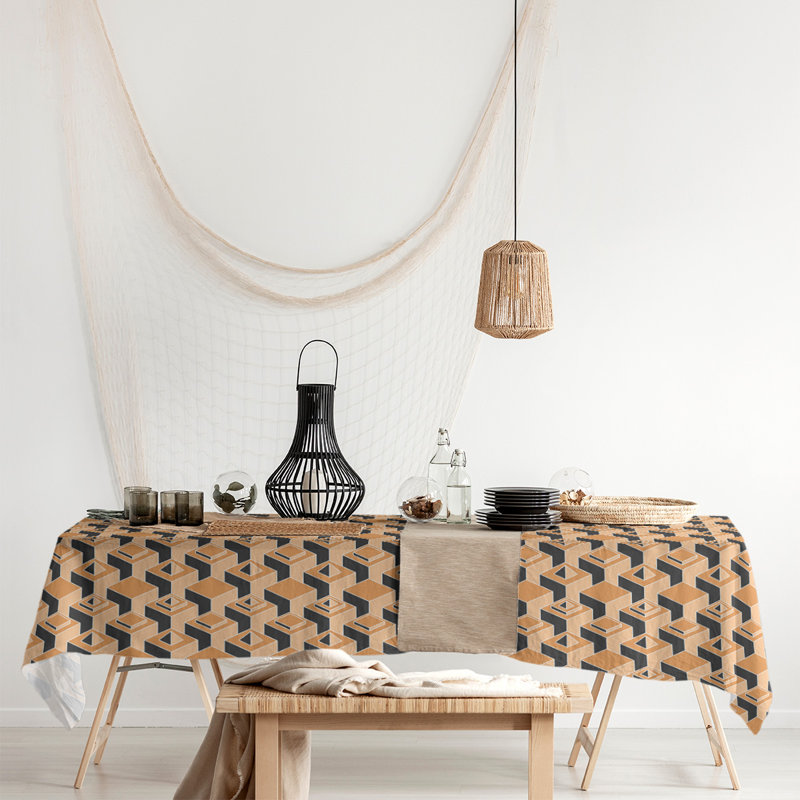 Nappe de gratte-ciels classiques, Orange / Noir
