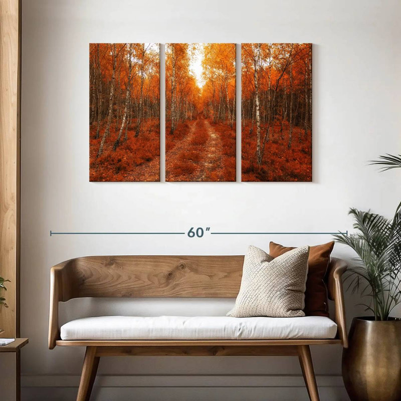 Forêt de bouleaux dorée Alvord, H 28 po x l 45 po