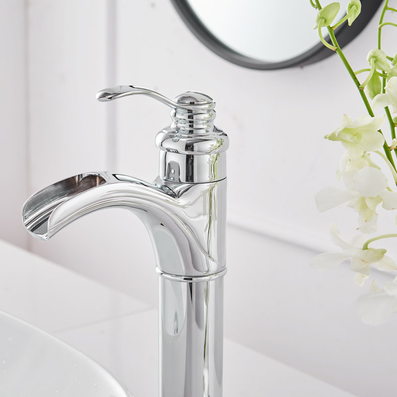 Vessel Sink Faucet Single-handle Bathroom Faucet with Drain Assembly, Polished Chrome