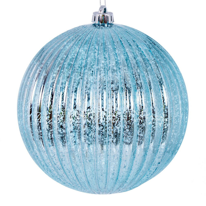 Ensemble de 6 boules de Noël Chistmas, Bleu pastel