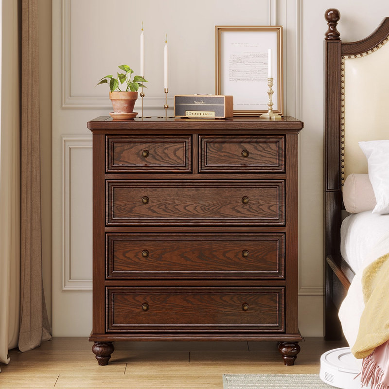 Armoire d'appoint en bois manufacturé noyer foncé