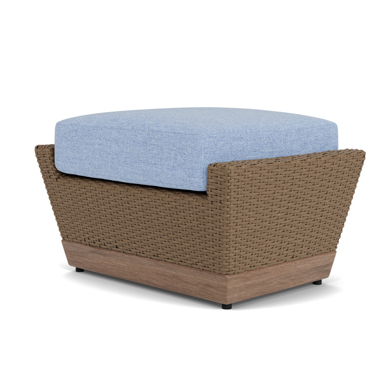 Charisma Rectangle Outdoor Ottoman Patio Ottoman, Demo Skyway