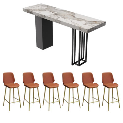 Table et chaise de bar de luxe à lumière ouverte Home
