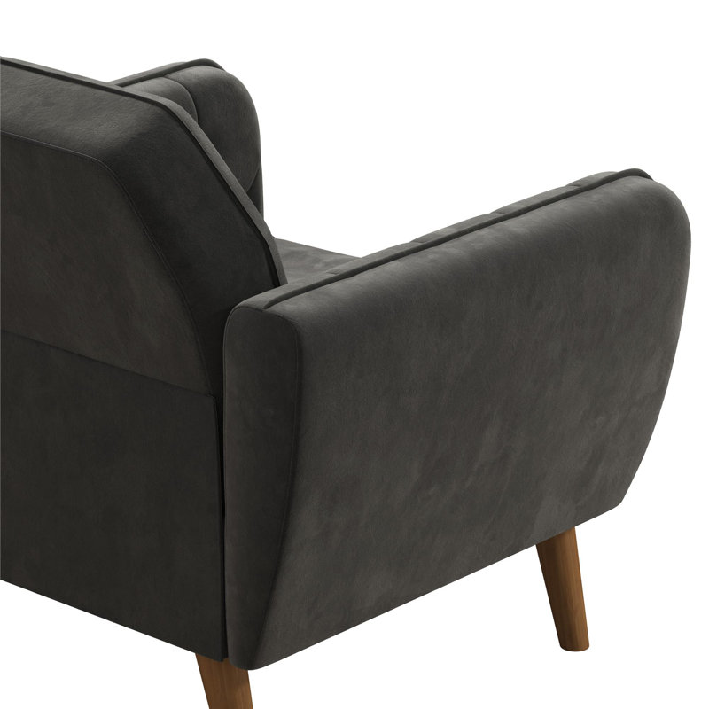 Velvet Armchair, Grey