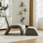 Fauteuil rembourré moderne avec repose-pieds avec rangement, repose-pieds en chenille pour salon, chambre à coucher, bureau et salle de lecture-661680260