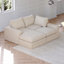 Canapé de 99 po sans méridienne avec méridienne, canapé modulaire rembourré en L de style moderne avec trois coussins, canapé rembourré en tissu Velours côtelé-2000739883-2000739924