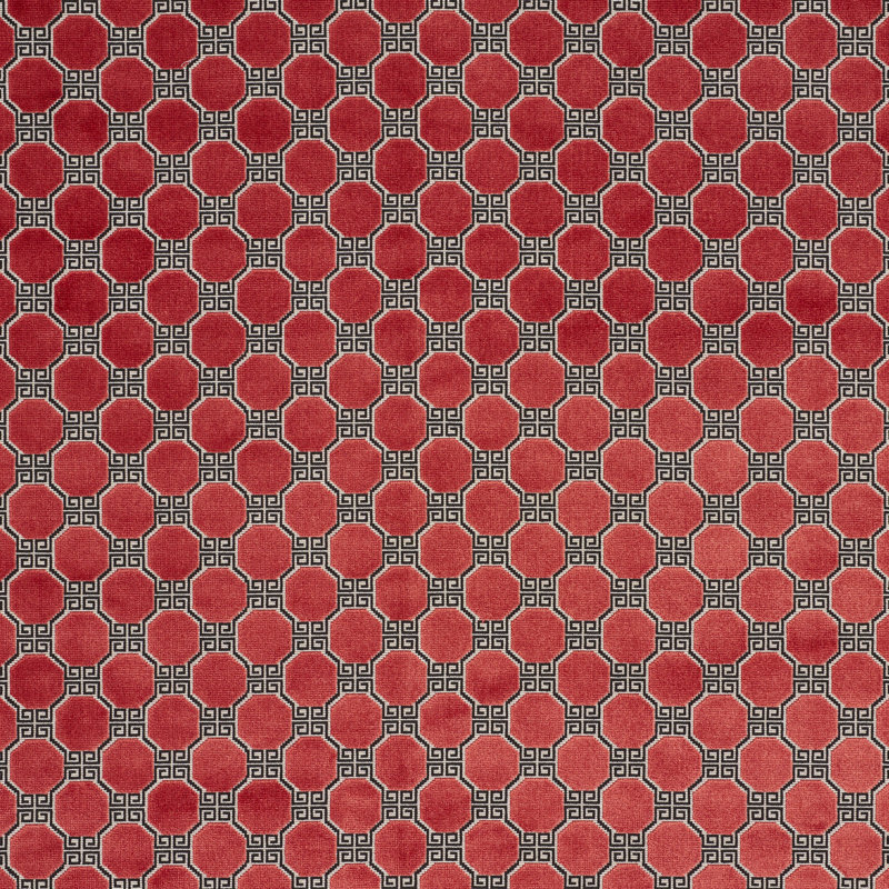 Tissu de velours Octavia, Rubis