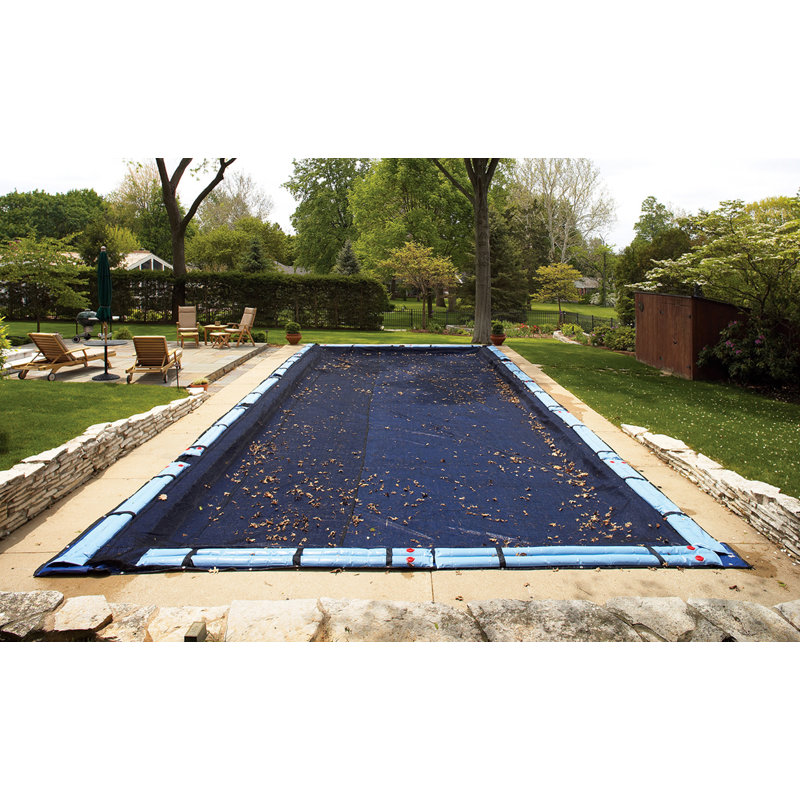 8-Year Rectangular Leaf Net In Ground Pool Cover, 25' x 45'