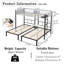 Triple lit superposé / structure en métal robuste / anti-bruit / sans grincement / lattes de bois / aucun sommier requis-922918777