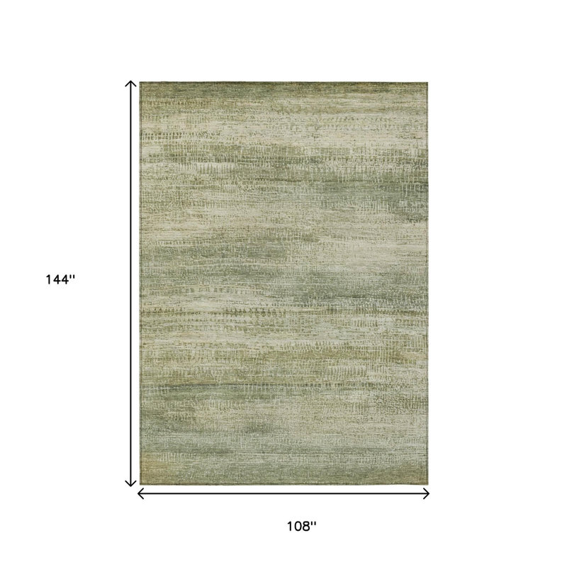Tapis extérieur lavable abstrait vert artichaut 9 pi x 12 pi artichaut, Rectangle 9' X 12'