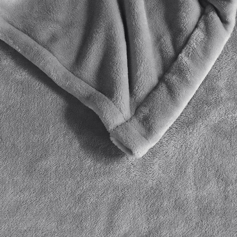 Jeté chauffant en peluche surdimensionné, Gris
