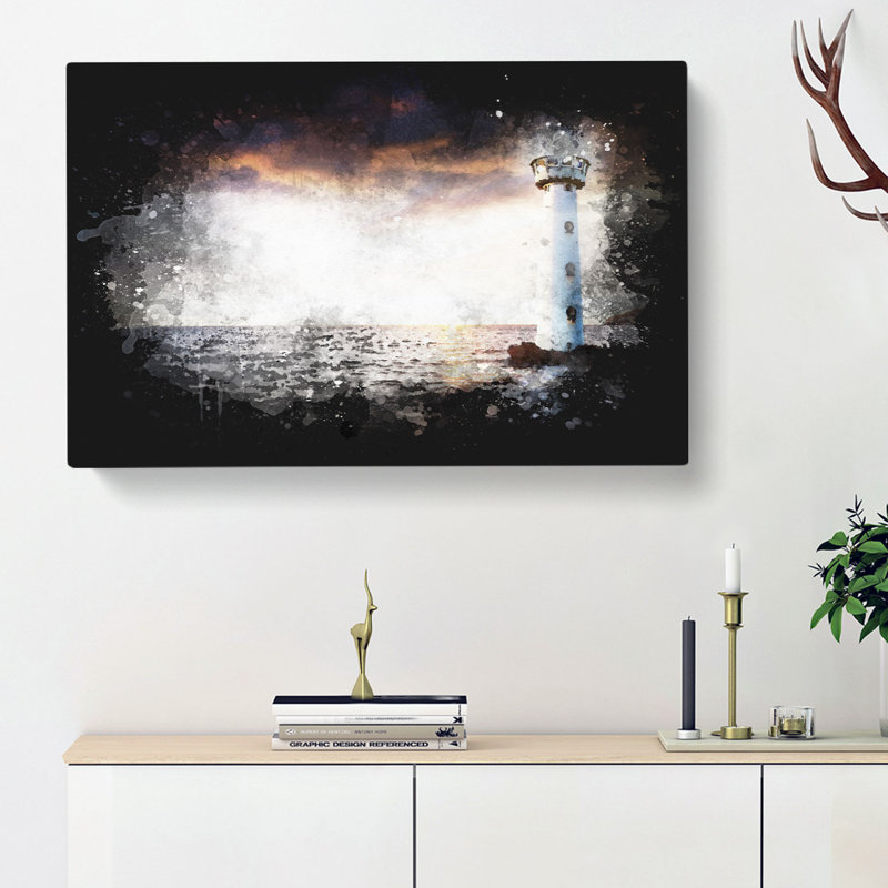 Lifeguard Station Upon The Beach - Wrapped Canvas, 40cm H x 60cm W x 3cm D