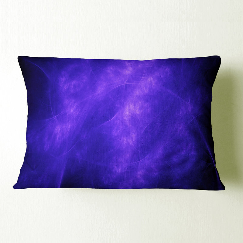 Motif abstrait fractal bleu - Coussin décoratif imprimé abstrait
