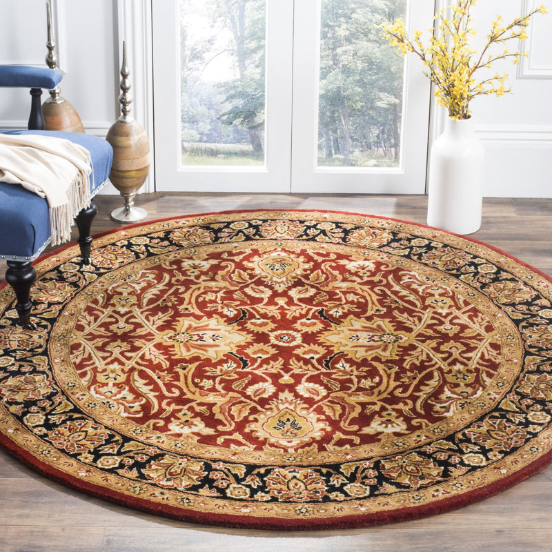 Evie New Zealand Wool Oriental Rug, Round 3'6"
