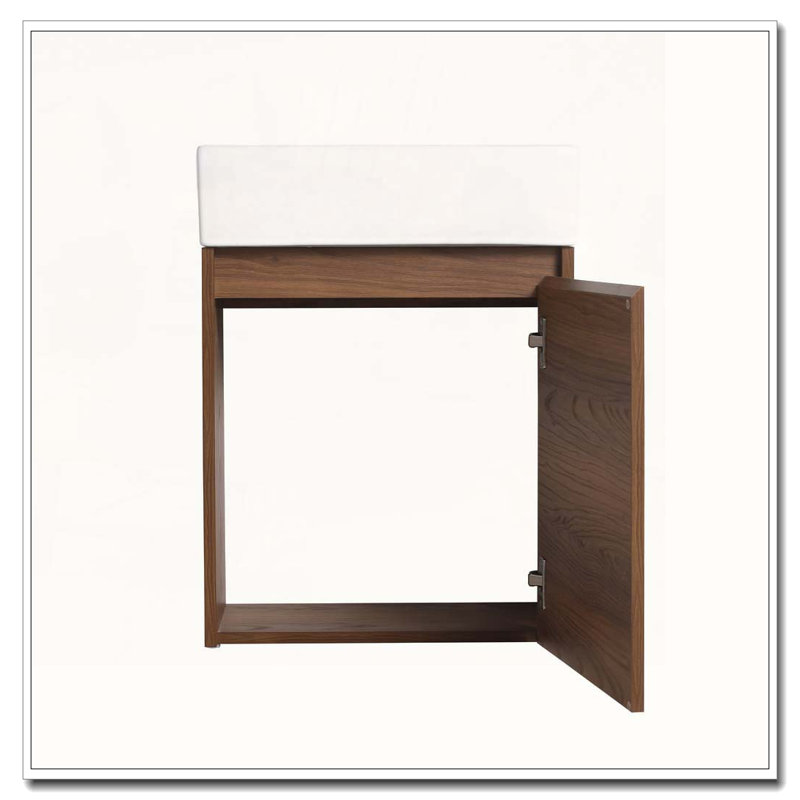 Meuble-lavabo flottant avec base simple pré-assemblée