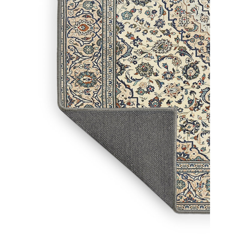 Tapis gris/bleu traditionnel, Rectangle 5 pi x 7 pi