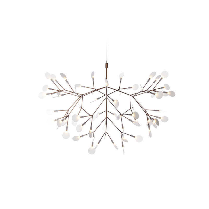 Heracleum III LED Chandelier, 25.6" H x 38.6" W x 38.6" D, Copper, 157.5"
