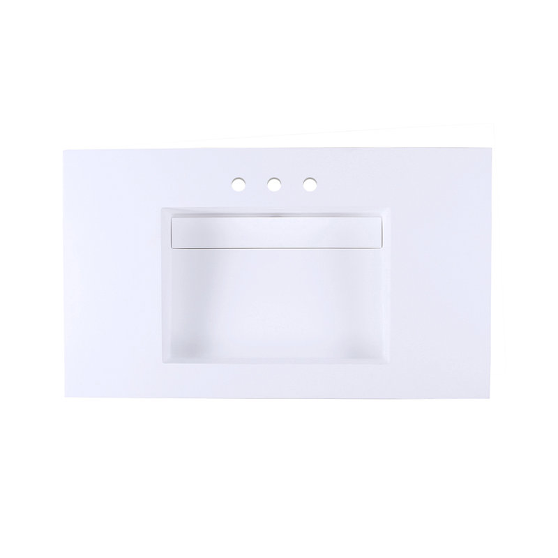 Kubista Bathroom Sink, Matte White, 8" Centers
