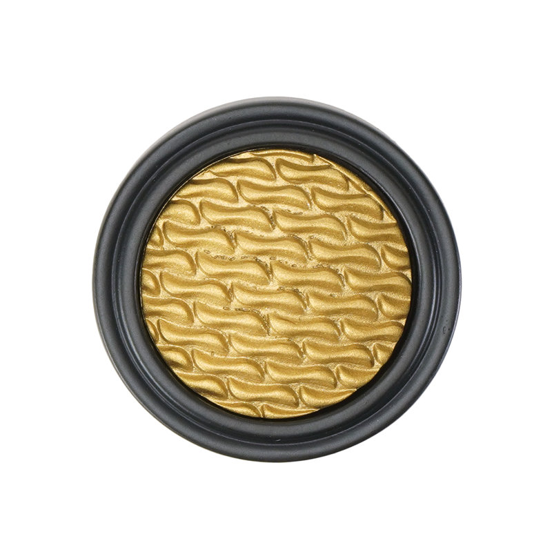 Spectra Waves knob in gold finish, Black/Gold