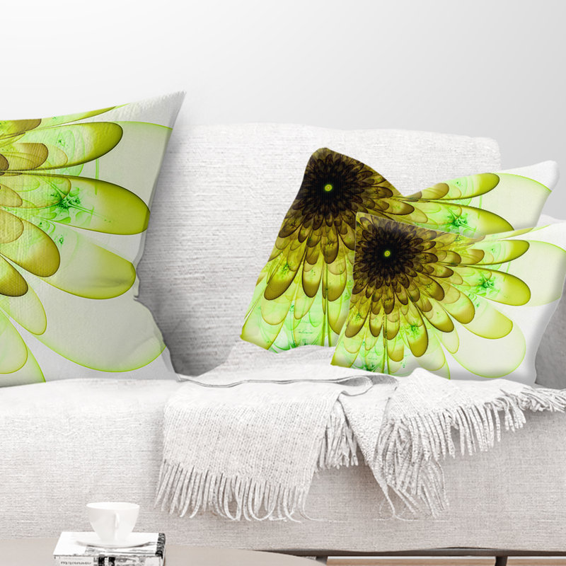 Coussin lombaire floral parfait, Vert clair