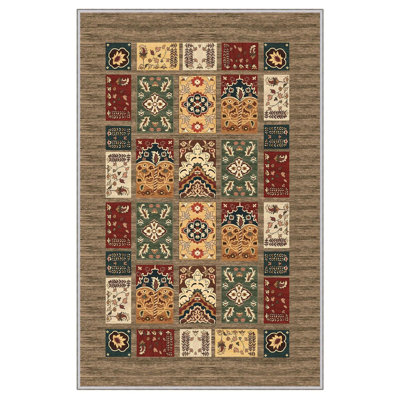 Catherin Green/Yellow/Red Rug
