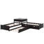 Lit plateforme simple en L avec lit gigogne et tiroir-1101701373