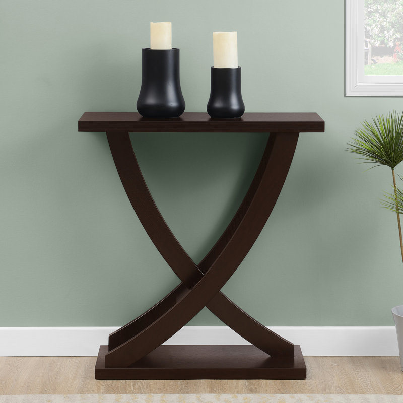 Arbri 31.25" Criss-Cross Console Table, Espresso