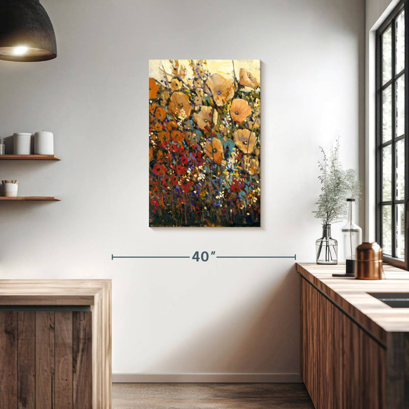 Harnek, fleurs vives et audacieuses I, H 36 po x l 24 po