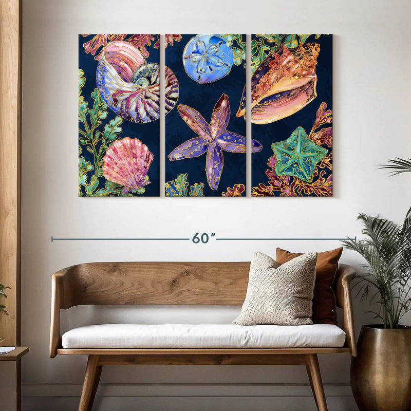 Aletra Spectrum Shells Horizontal, 32" H x 50" W