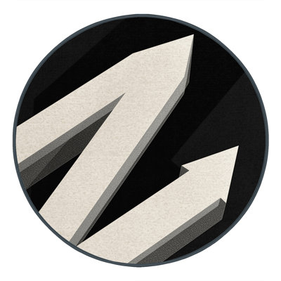 Tapis gris et noir à motif de chevrons lavables à la machine Carlstadt
