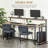 Extra Long Double Computer Desk Mdf Industrial Style Ideal For Home Office