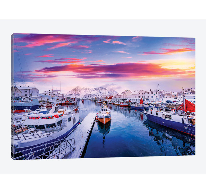 « vibrante norvège », reproduction de photo sur toile, H 8 po x l 12 po x P 0,75 po