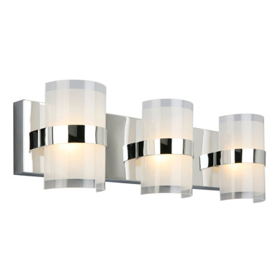 Haswell 3 - Light LED Dimmable Polished Chrome Flush Mount