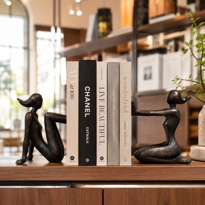 Pushing Women Bookends