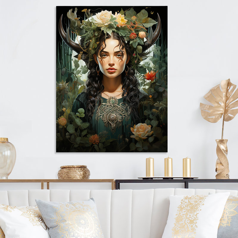 «Green Floral», Muse mexicain II, H 20 po x l 12 po
