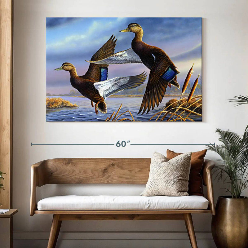 Black Mallards, 34" H x 51" W