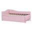 Lit de jour simple en L rembourré en forme de L - Lit gigogne inclus-716702591